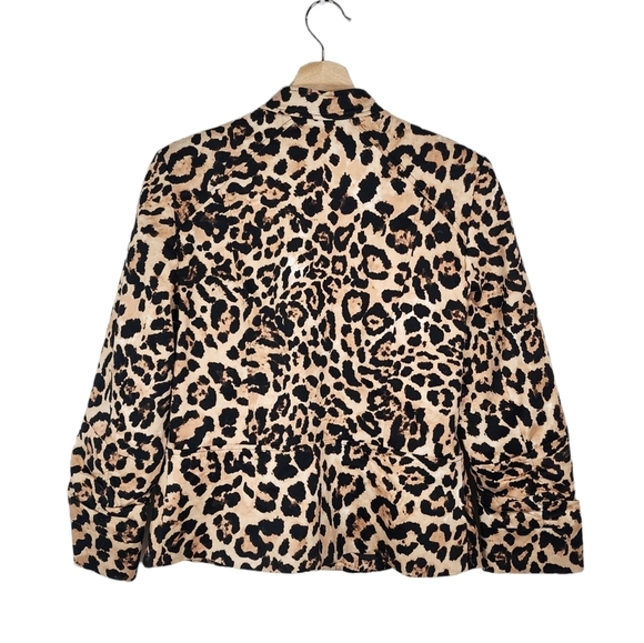 Anthracite by Muse Women's leopard print zip up jacket /blazer size 6 - Picture 6 of 6